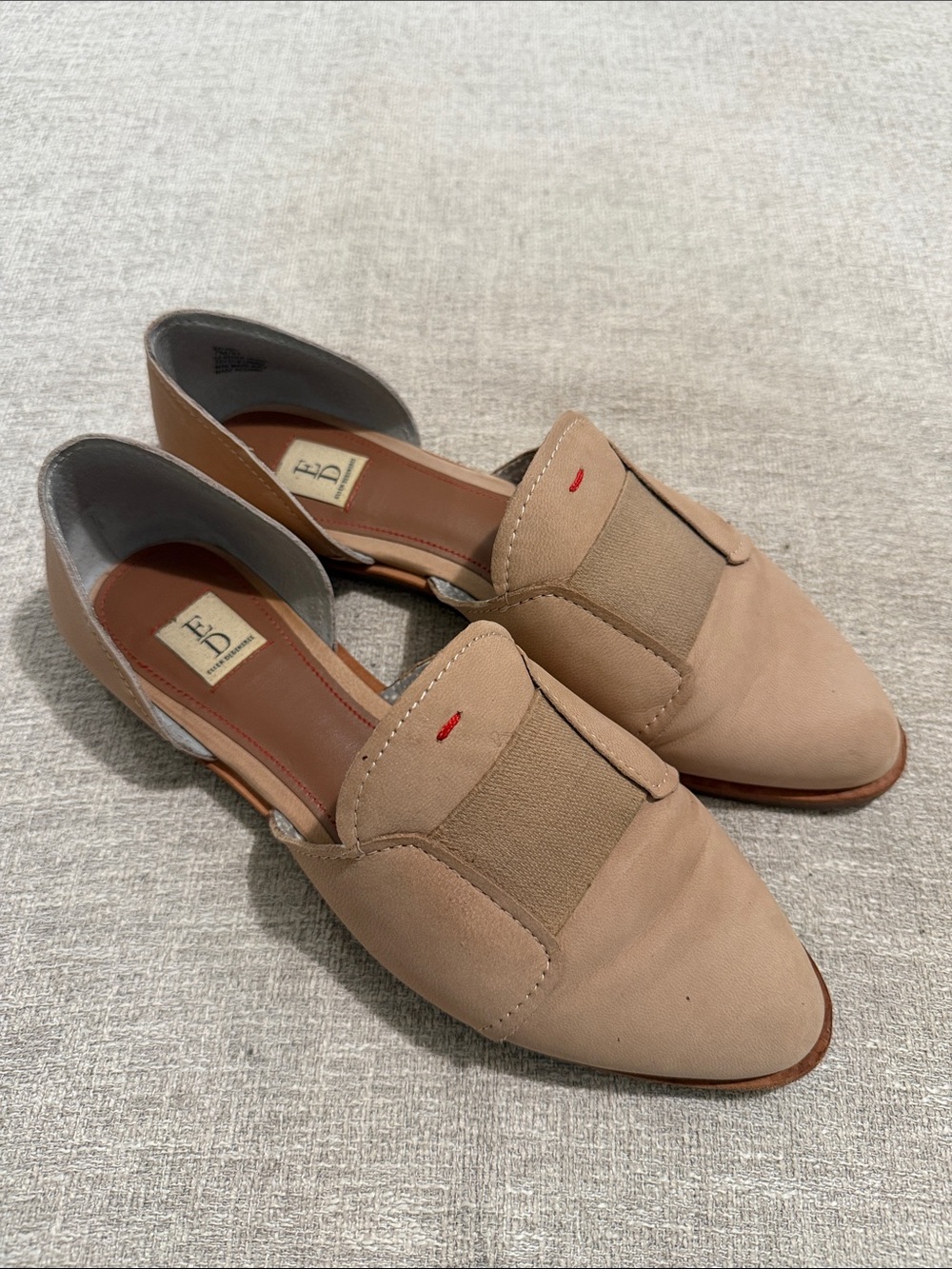 Ellen Degeneres Taupe Slip-On D'Orsay Loafers
